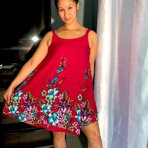 Hawaiian Print Dress